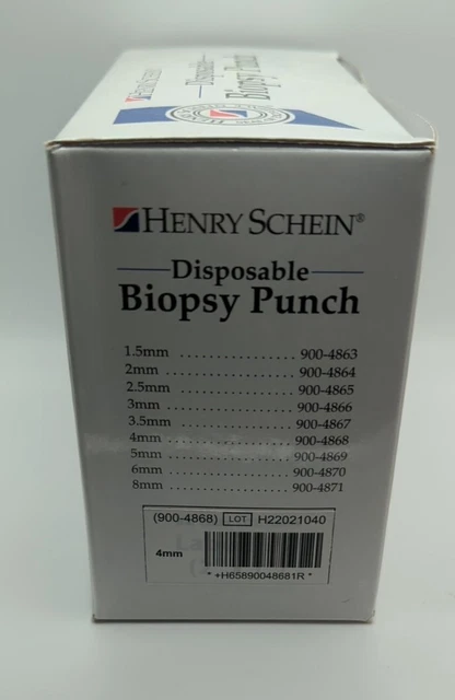 Krystal Disposable Punch Biopsy With Protective Cap, Sterile, Single Punch Blade, For Medical Use, Jewelry Piercing, Indivdually Packed (Box Of 25) (2.0 Mm