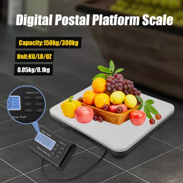 600LB Weight Computer Scale Digital Floor Platform Shipping