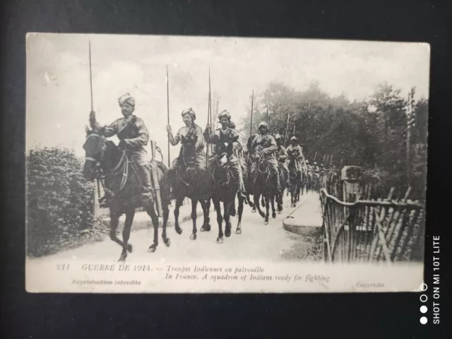 CPA Militaire Guerre De 1914 - Troupes Indiennes En Patrouille.