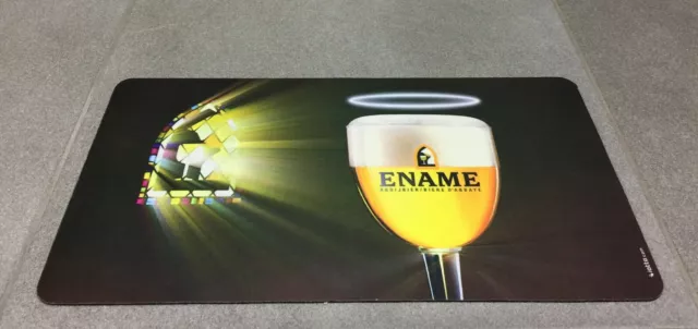 Tapis De Bar Officiel Noir Biere Belge D'abbaye Beer Abdijbier Bier Ename Rare