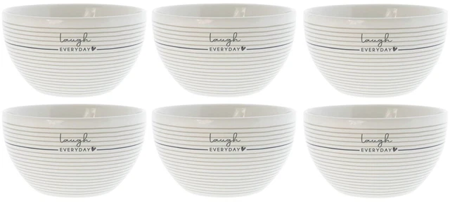 6er Set Ciotola per Dessert Strisce Titane Con (D) .12,5cm BASTION COLLECTIONS