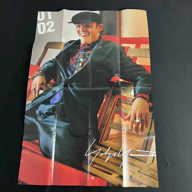 Vintage YOHJI YAMAMOTO Fashion Art Poster Abstract RARE!! 34”x23” NEW!