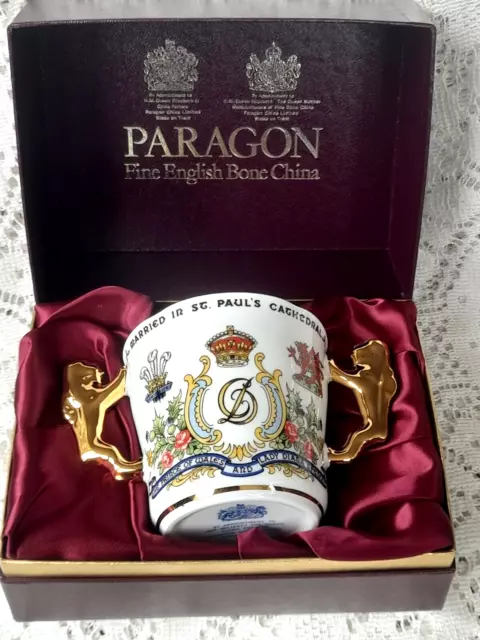 Boxed Loving Cup By Paragon ~ Marriage Of Prince Charles & Lady Diana Spencer'81