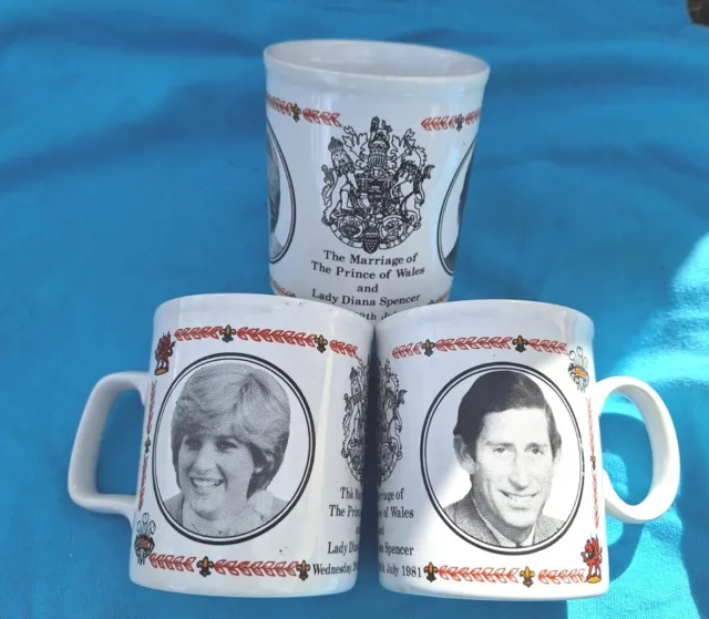 Kiln Craft Prince Charles Princess Diana 1981 Wedding England Made Coffee Mug