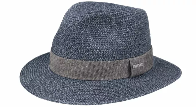 STETSON Strohhut Traveller Toyo   2478515 - 27  blau