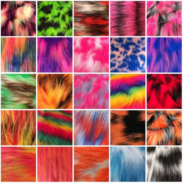 Long Haired Faux Fur Fabric - Multiple Lengths & Colours - AC 356 / YF54