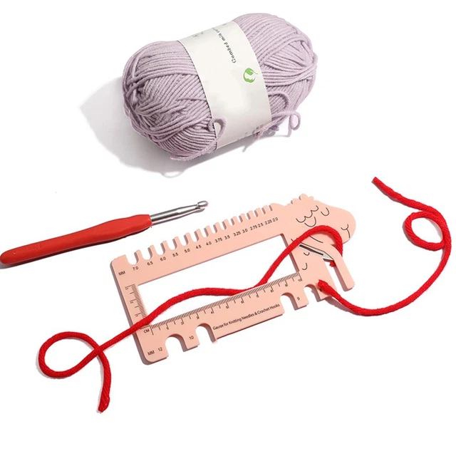 Jauge à Tricoter Plastique 16x4 Cm - Mesure Aiguilles De 2 à 10 Mm - Avec Marquage Cm Et Pouces