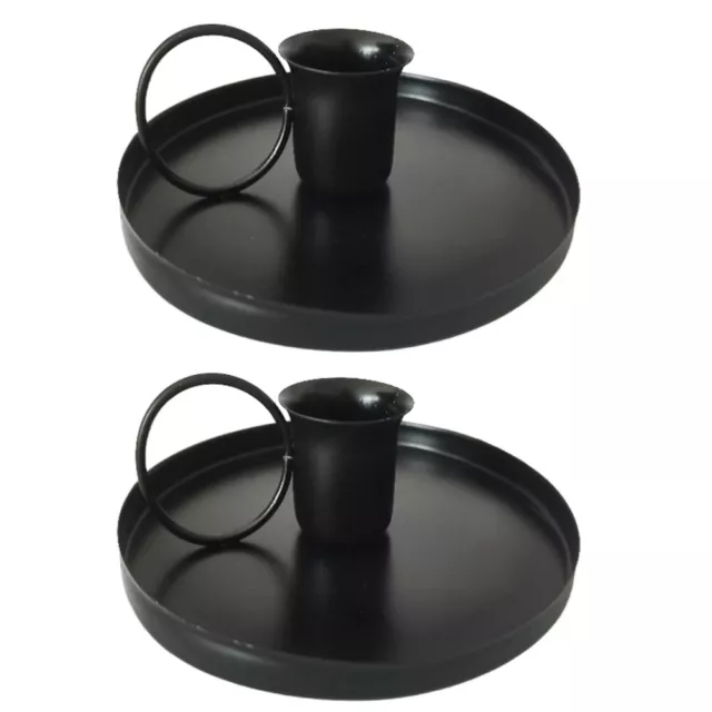 2PCS Iron Safe Chic Candle Holder Candle Stand Candlestick for Home Indoor