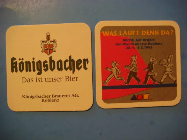 Beer Bar Coaster ~ Konigsbacher Koblenz, Germany Brewery ~ 1995 Messe Am Rhein