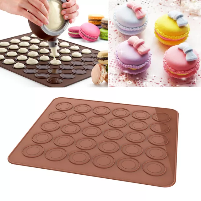 Silicone French Macaron Mat Tray 30 Circles Macaroon Mold Oven Baking Tool Mould