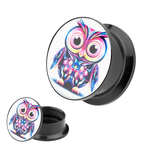 Flesh Tunnel Taffstyle Con Stampa A Fumetto &ndash; Scoiattolo Scrat &ndash; Plastica Unisex