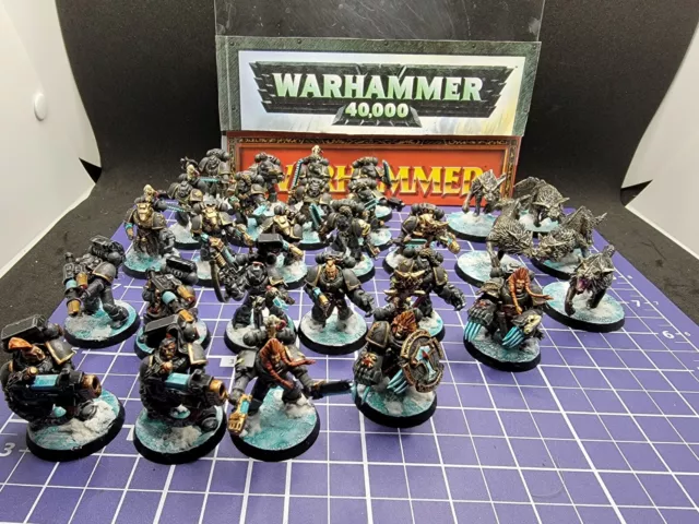 Warhammer 40k Space Wolves Grey Hunters Army Pro Painted Squad Wolf Pack Warhammer 40k Space Wolves Grey Hunters Army Pro Painted Squad Wolf Pack