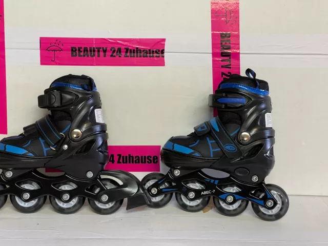 Hikole Inliner Kinder Gr. 30-33 Schwarz Blau Rollerskates MDS-8101