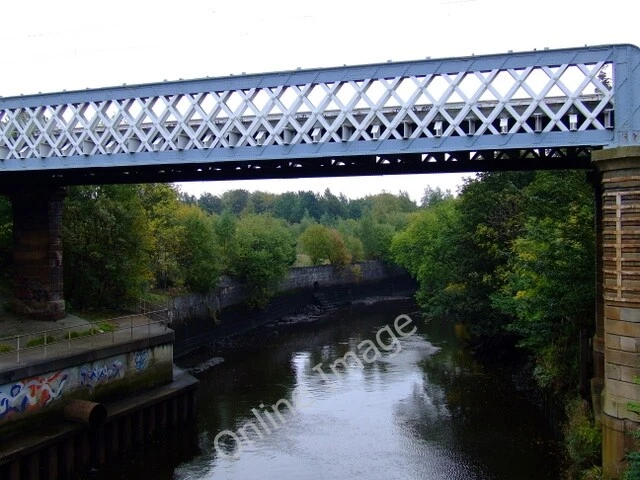 Photo 6x4 Railway bridge at partick Partick Crossing the River Kelvin, ju c2010