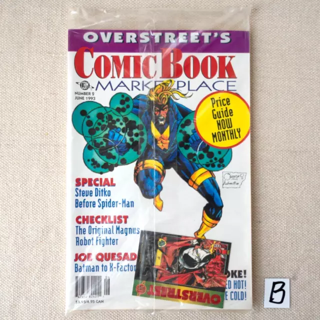 OVERSTREET'S Comic Book Marketplace Magazine #2 June 1993 SEALED w/Spawn Card #B