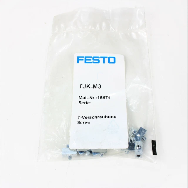10 Piece Festo TJK-M3 T Screw Connection 15874 New IN Original Package