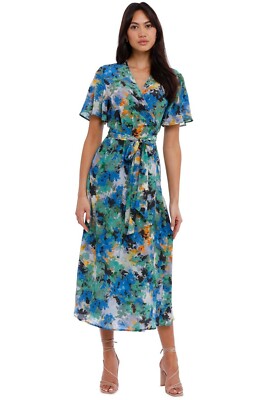 Kate Sylvester Meg Dress in Water Lilies Size 10
