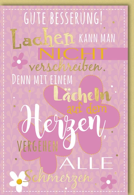 Genesungskarten Lachen kann mann nicht verschreiben