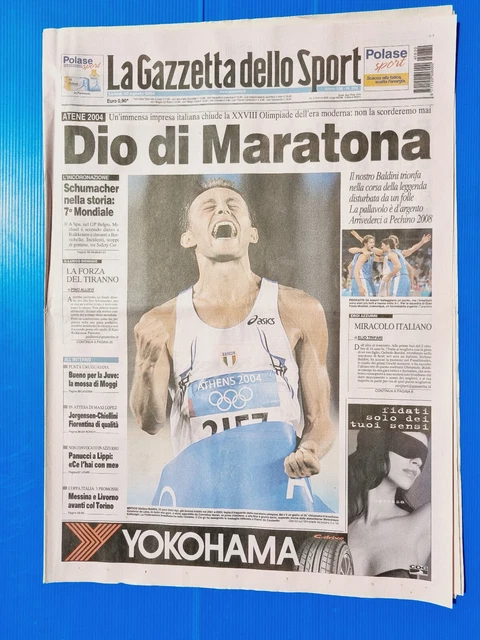 Gazzetta Dello Sport 14 Août 2004 - Cérémonie Ouverture JO Athènes - Quotidien Vintage