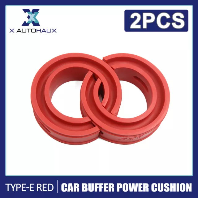 2Pcs Type-E Red Car Rubber Shock Absorber Spring Bumper Buffer Power Cushion