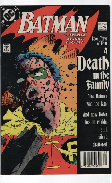 Batman #428  Death of Robin Jason Todd in Family Newsstand Variant 1988 DC COMIC