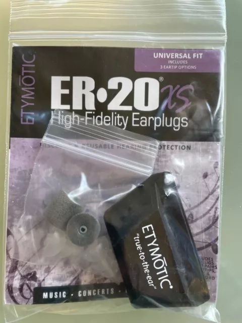 Etymotic Research ER20XS High-Fidelity Earplugs Universal Fit - 3 Eartip Options