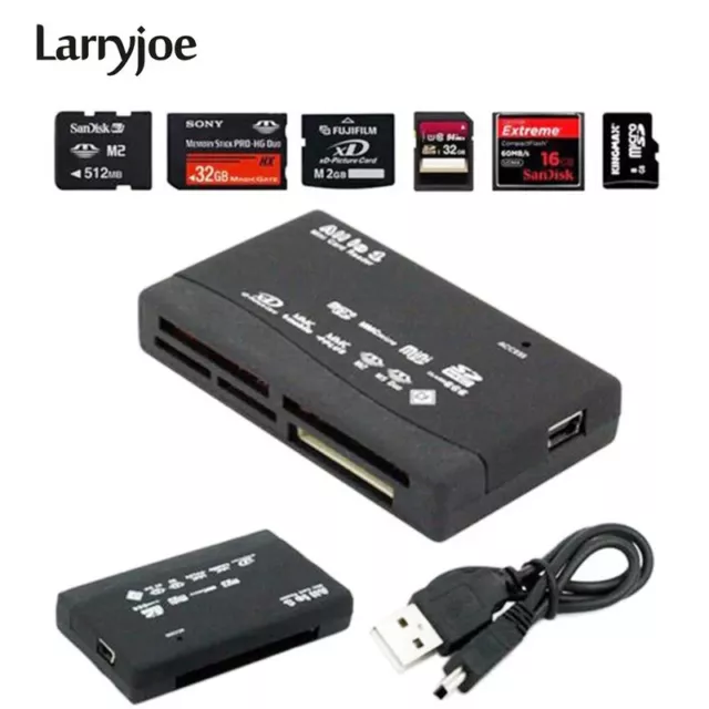 All in One Memory Card Reader USB SD Card SDHC M2 MS MMC XD CF TF 3