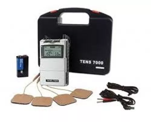 NEW TENS 7000 2nd Most Powerful unit (OTC) + 8 Electrodes 2 x 2 inch