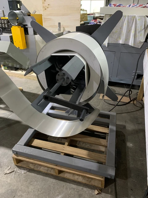 coil holder, decoiler, uncoiler, metal coil, roll coiler, spool holder unwinder