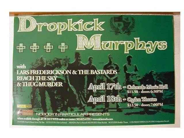 Dropkick Murphys Reach The Sky Handbill Poster The