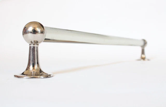 antique glass towel holder | vtg deco victorian kitchen towel bathroom