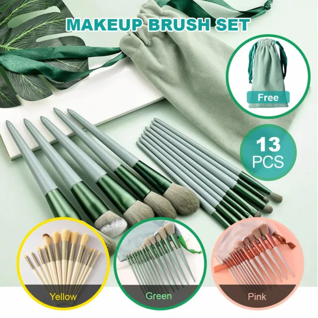 13PCS Eye Make-up Brushes Diamond Unicorn Eyeshadow Eyebrow Blending Brush Set