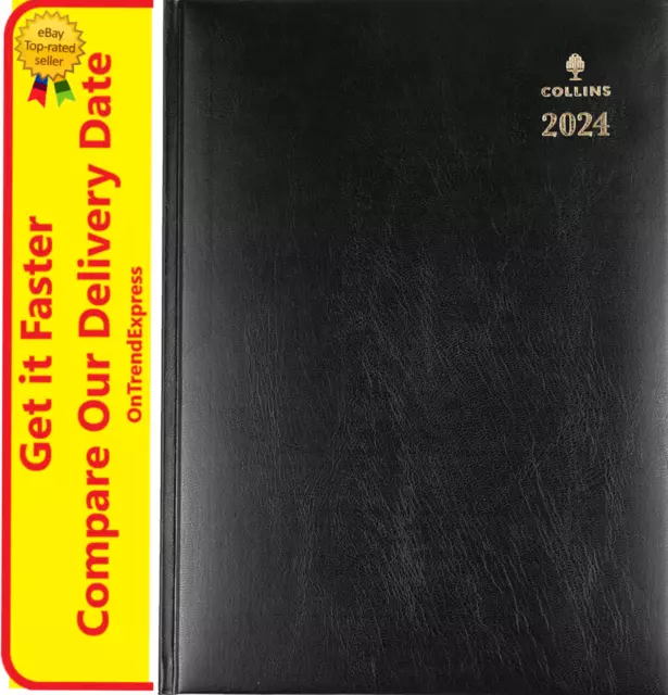 2024 Diary Collins Sterling A4 Week to View WTV Black 344.P99