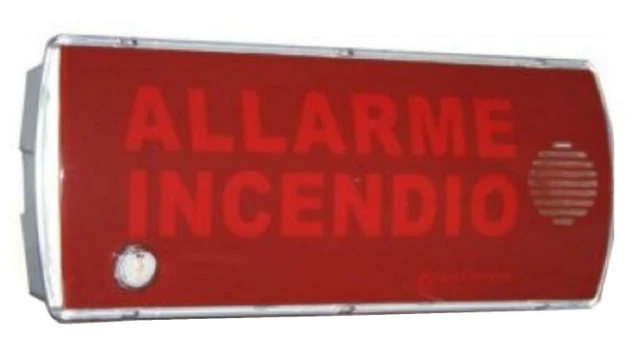 Pannello ALLARME GAS con foro per sirena - Riello Fire - Sistemi