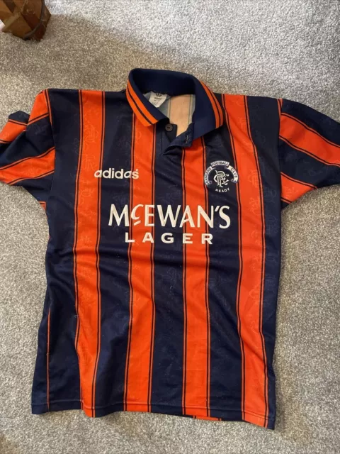 Original Glasgow Rangers 1993 Adidas Away Shirt XS - in great condition