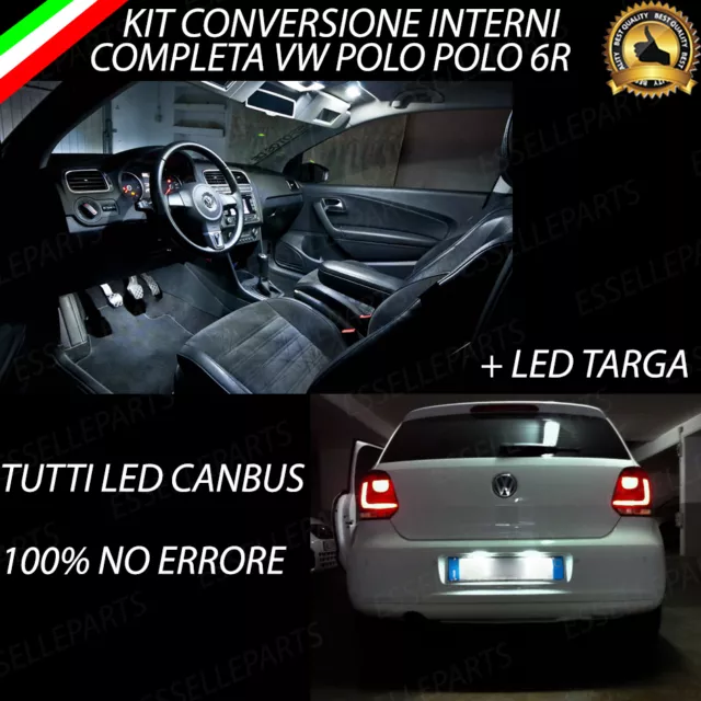 KIT FULL LED INTERNI VW POLO 6R CONVERSIONE COMPLETA + LUCI A TARGA fino al 2013