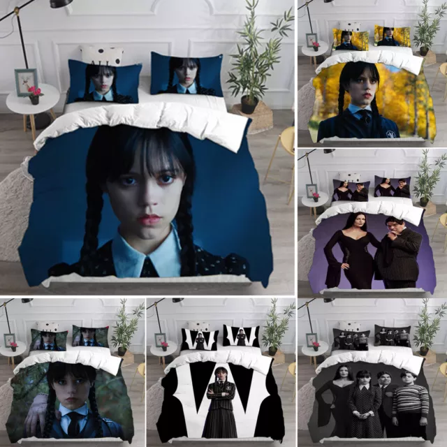 Wednesday Addams 3D Duvet Cover Bedding Set Pillowcase Addams Family Quilt Gifts