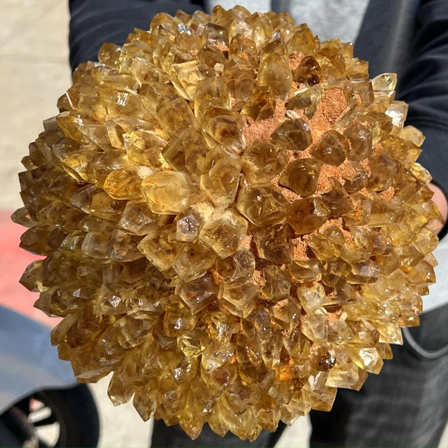 10.5LB New Find Yellow Phantom Quartz Crystal Cluster Mineral Specimen Healing