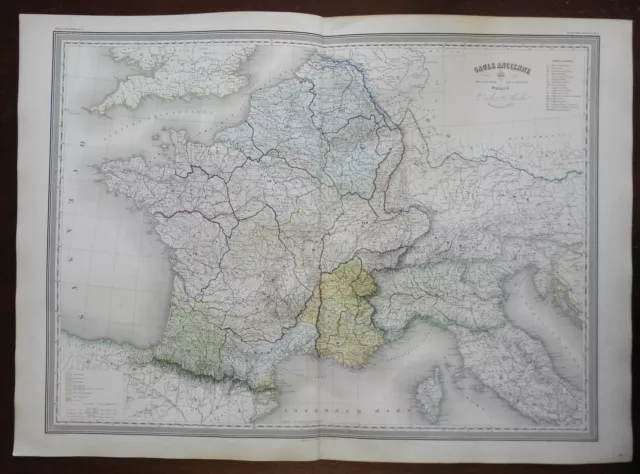 Ancient Gaul Roman Empire Northern Italy c. 1863 Dufour & Dyonnet folio map