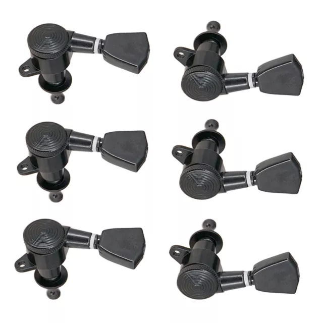 Guitar Tuning Pegs Tuners Machine Heads 3x3 Black Locking Tuning Keys 3L3R