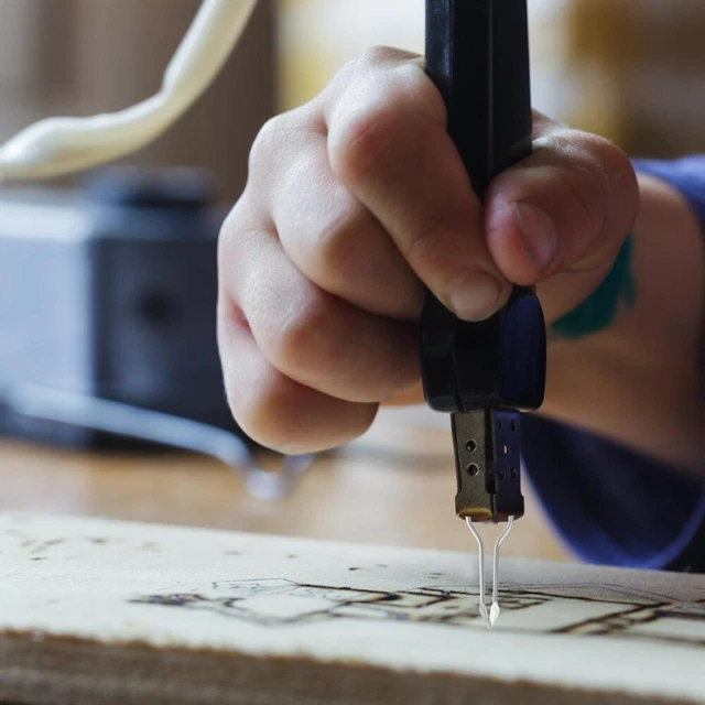 23 Punte Per Pirografia SAVITA - Set Per Bruciare Legno, Carta E Pelle, Con 23 Forme Diverse, Per Hobby E Artigianato - Foto 9