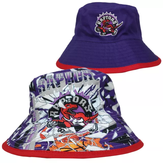 Toronto Raptors Mitchell & Ness NBA Reversible Bucket Hat Medium-Large Cap New