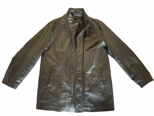 HUGO BOSS LEATHER Jacket Coat Men XL $79.00 - PicClick