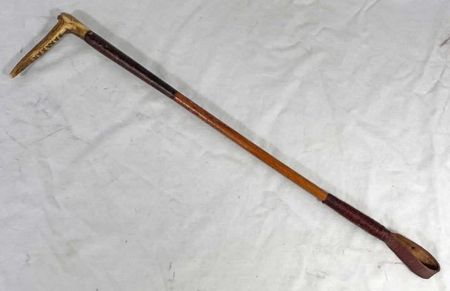 MARTINET FOUET ANCIEN en bois et cuir 60cm EUR 24,50 - DE