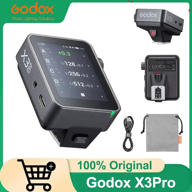 Godox X3 Pro Trigger TTL Wireless Per Fujifilm, Schermo Touch, Bluetooth E APP, Controllo 16 Gruppi, HSS E Shutter Control, Ricarica USB-C