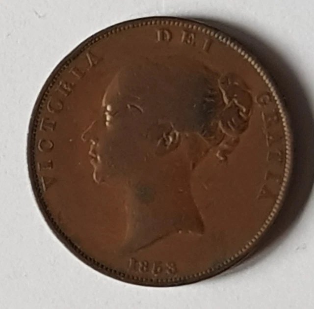 Queen Victoria Young Head 1853 Penny 1d