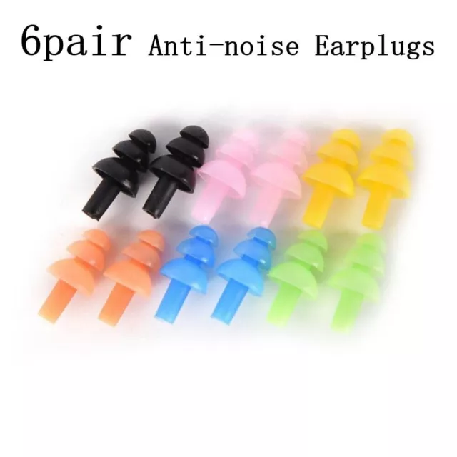 Anti-rumore Auricolari 6 Coppie Noise Riduzione Ricambio Riutilizzabile Silicone