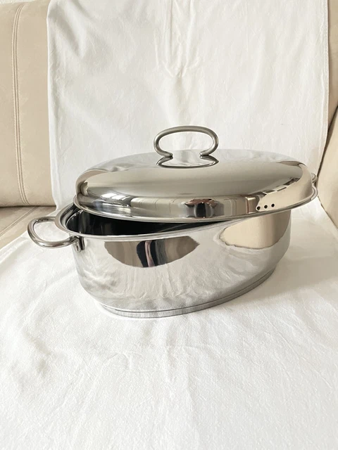Schulte-Ufer Edelstahl Bräter m.Deckel INOX -18/10 - ca. 4,5 Liter / Neuwertig 3