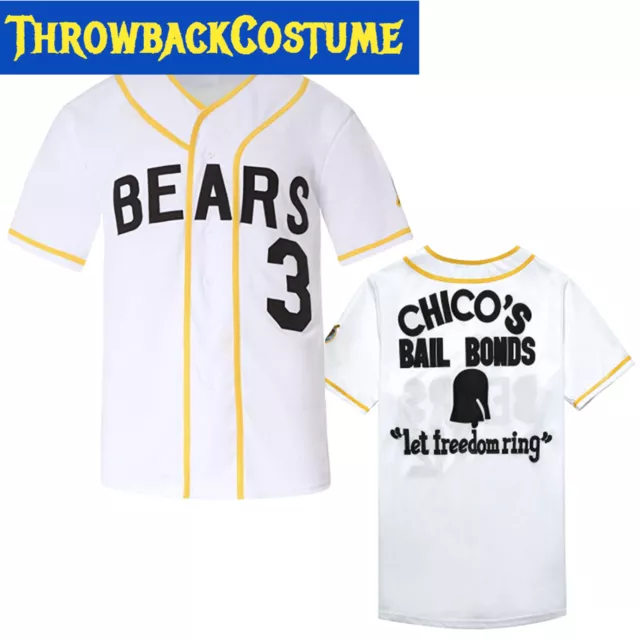The Bad News Bears Kelly Leak #3 Baseball Jersey Sewn Number S, M, L, XL,XXL,3XL