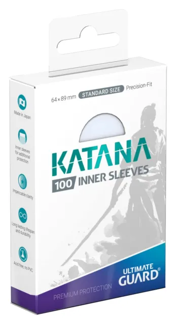 Ultimate Guard Katana Inner Sleeves Standard Size Transparent (100) Inner Standa